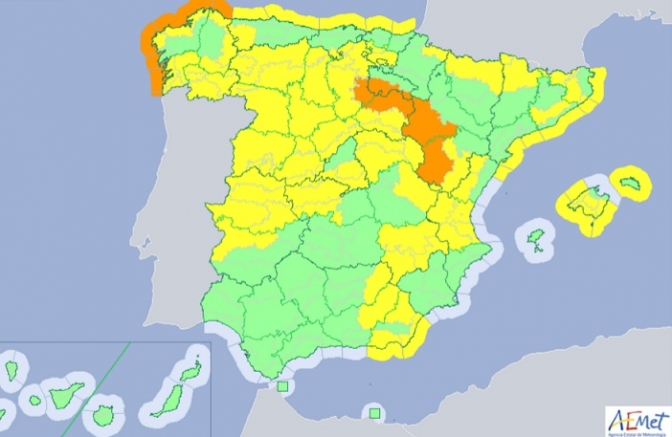 Vientos de casi 100 kilómetros por hora en Albacete y alerta en casi toda Castilla-La Mancha, el domingo y el lunes