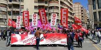 Mujeres y pensionistas, centro de las reivindicaciones del Primero de Mayo en Castilla-La Mancha