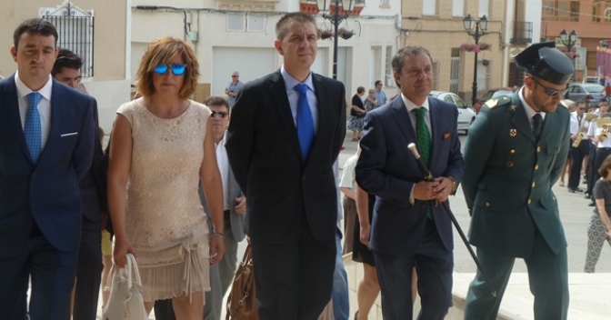 Visita del presidente de la Diputación a las fiestas de Mahora