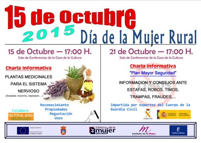 Jornadas en torno al 'Día de la Mujer Rural, en La Roda el día 15 de octubre