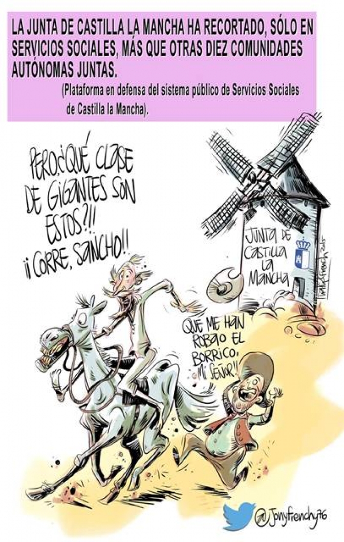 Viñeta muy acida para explicar el estado de los servicios sociales en C-LM