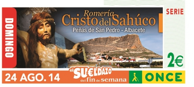 La ONCE dedica un cupón a la Romería del Cristo del Sahuco, de Peñas de San Pedro