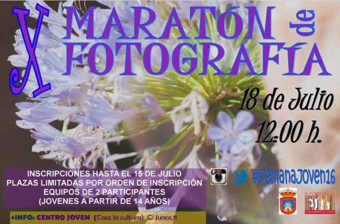 El Maratón de fotografía ‘Semana Joven 2016’ de La Roda, dirigido a jóvenes a partir de 14 años, se celebrará el lunes 18 de julio