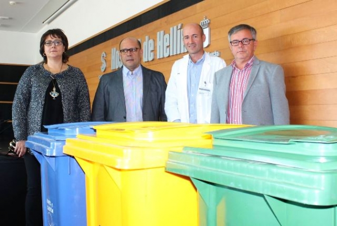 La Diputación de Albacete hace entrega de 18 grupos de reciclaje al Hospital de Hellín en su compromiso con la sostenibilidad