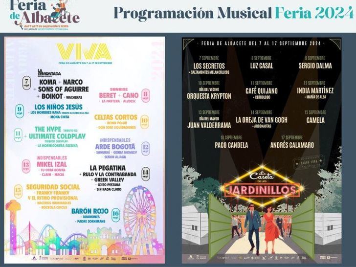 El Ayuntamiento ofrece una gran oferta musical, variada y calidad, durante la Feria de Albacete, con cerca de 50 conciertos entre la 