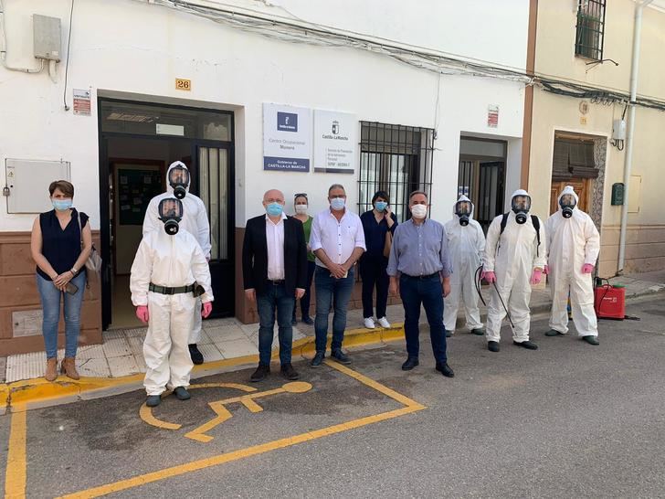 El GEACAM concluye la desinfección de 12 centros ocupacionales en la provincia de Albacete