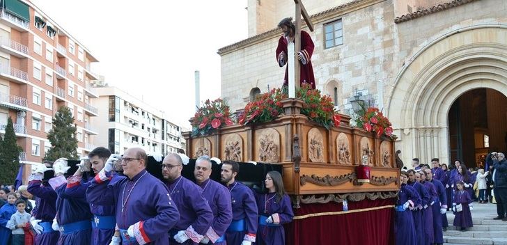 Procesión de la Pasión en Albacete en este Miércoles Santo.
