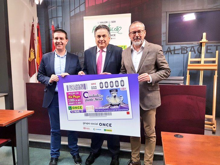 El reloj de sol del Ayuntamiento de Villarrobledo aparecerá en el cupón de la ONCE