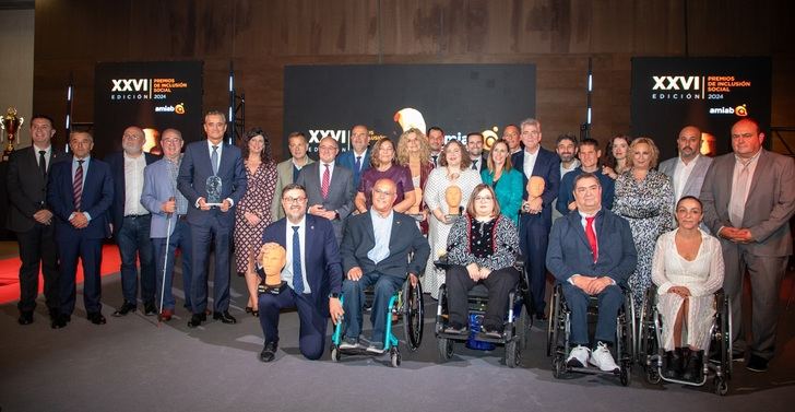 Amiab reconoce la labor por la inclusión de personas con discapacidad en una emotiva gala