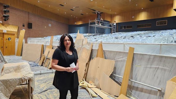 Continúan las reformas en el auditorio de la Casa de la Cultura de La Roda