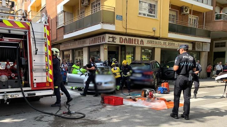 Un accidente en el cruce entre Octavio Cuartero y Torres Quevedo, en Albacete, pudo acabar con tragedia
