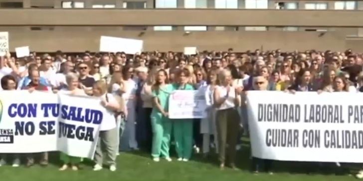 Una de las últimas concentraciones de sanitarios en Albacete