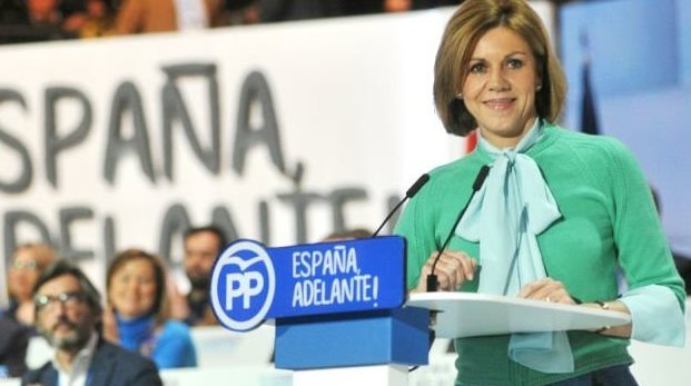 Maria Dolores Cospedal en el congreso del PP de febrero del año pasado.
