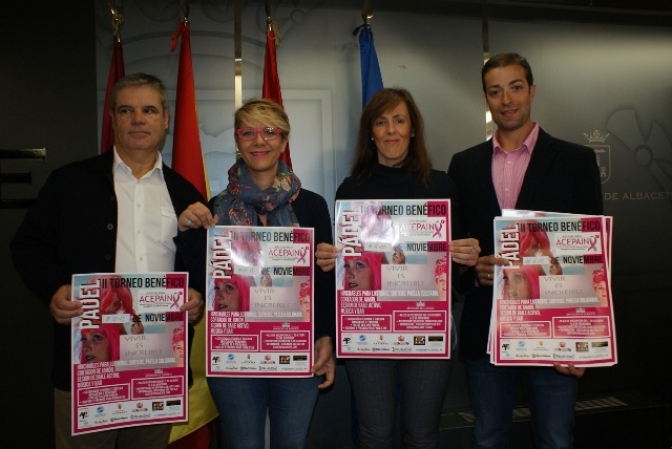 II Torneo benéfico de pádel a favor de ACEPAIN los días 10, 11 y 12 de noviembre en el Club Los Llanos de Albacete