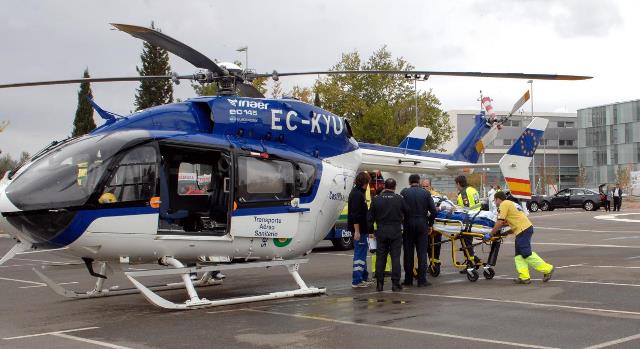 Un helicóptero rescata a un senderista de 37 años accidentado en Caudete (Albacete)