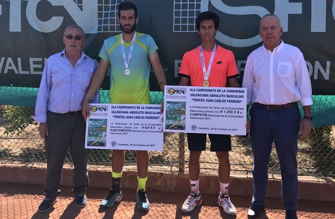 El tenista albaceteño Carlos Sánchez Jover se proclama campeón absoluto de la Comunidad Valenciana
