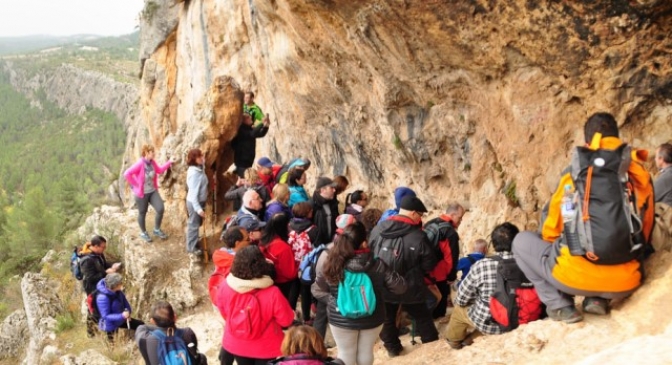 Los senderistas disfrutaron de las vistas y el paisaje que les ofrecía la ruta senderista de Socovos-Los Olmos