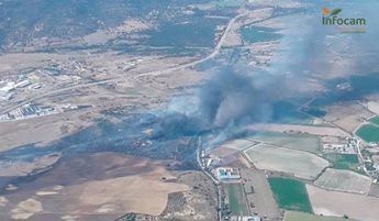 Controlado el incendio declarado en una zona agrícola de Talavera de la Reina