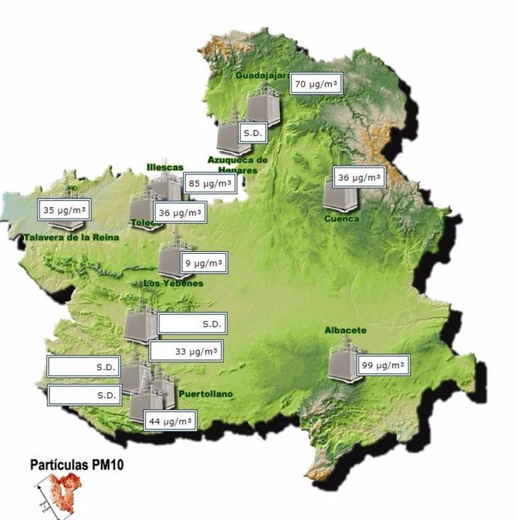 La Junta de Castilla-La Mancha traslada recomendaciones en próximos días ante altos niveles de PM10 por masas de aire sahariano