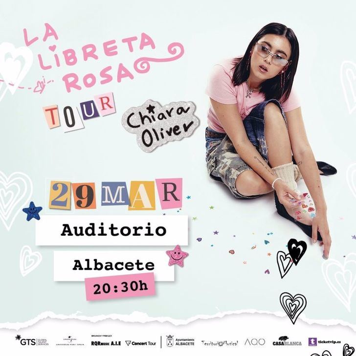 Chiara Oliver deslumbrará a Albacete con su La Libreta Rosa Tour el 29 de marzo de 2025