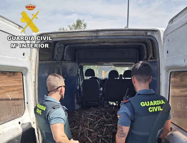 Los 7 detenidos tras robar 3.000 kilos de material ferroviario en Consuegra suman 30 delitos en la provincia