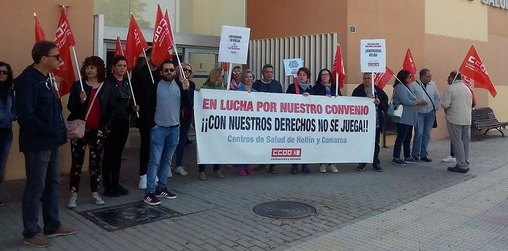 Trabajadoras de la limpieza de los centros de salud de la comarca de Hellín (Albacete) comienzan una huelga de seis días
