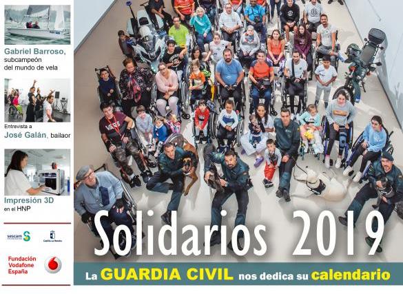 El calendario solidario 2019 que la Guardia Civil dedica al Hospital de Parapléjicos de Toledo, portada de la revista Infomédula
