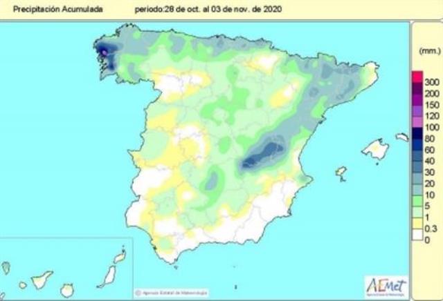 Las lluvias caídas en un solo día en la provincia de Albacete superaron los 60 litros por metro cuadrado