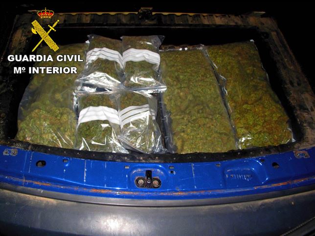 Detenido un hombre por transportar 19 kilos de marihuana en Illescas (Toledo)