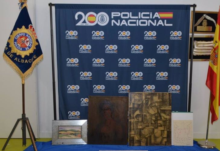 La Policía Nacional de Albacete ayuda a recuperar 4 pinturas falsas de Picasso que se iban a vender por 13 millones