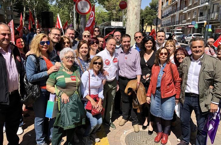 El PSOE de Albacete se ha sumado a la manifestación de los sindicatos con motivo del 1 de mayo